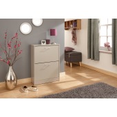Stirling Two Tier Shoe Cabinet Grey