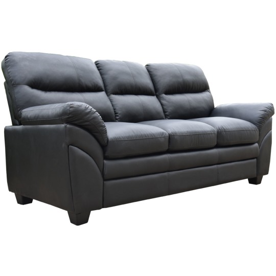 Capri 3+2 Suite Black Pu | Sofa Sets | Select Furniture | Isle of Man