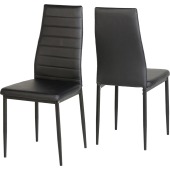 Abbey Chair - Black Faux Leather
