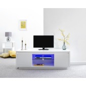 Polar High Gloss LED Large TV Unit White