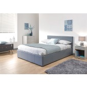 End Lift Ottoman Bed 120cm Grey