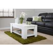 Lift Up Coffee Table White