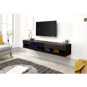 Galicia 150cm Wall TV Unit with LED Black