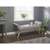 Milan Upholstered Bench Grey