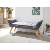 Milan Upholstered Bench Dark Grey