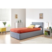 End Lift Ottoman Bed 90cm Grey